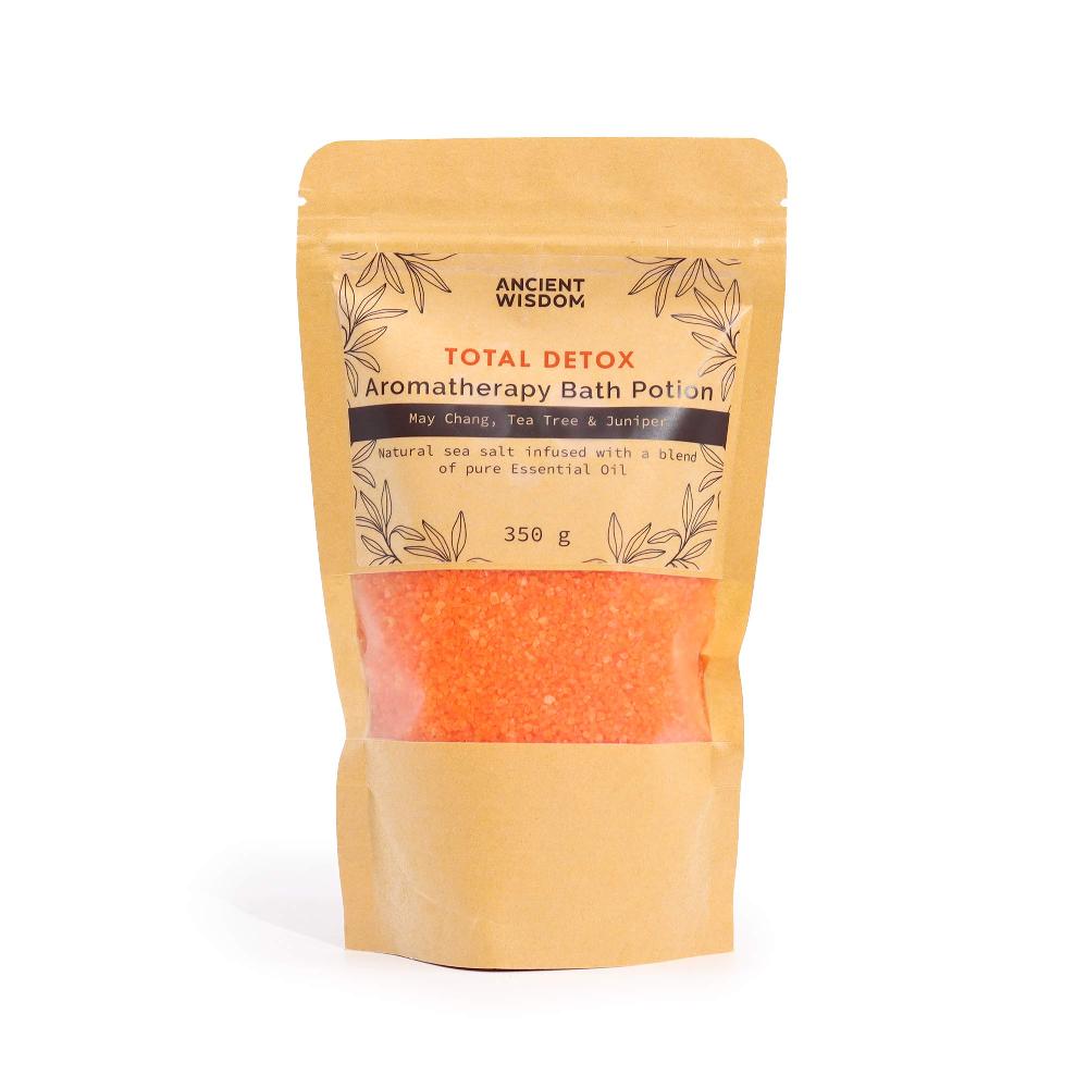 5x Aromatherapy Bath Potion In Kraft Bag 350g - Total Detox