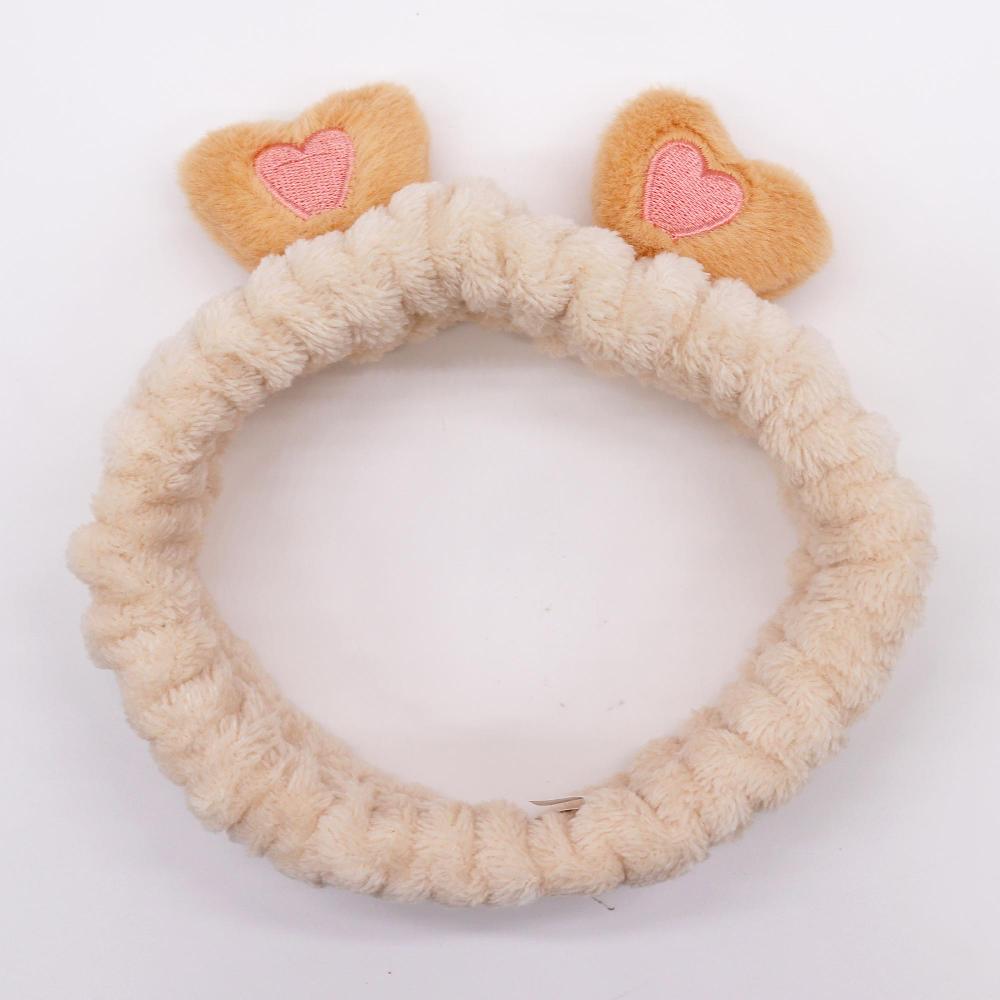 5x Cute Makeup Headbands - Hearts & Ears (assorted)