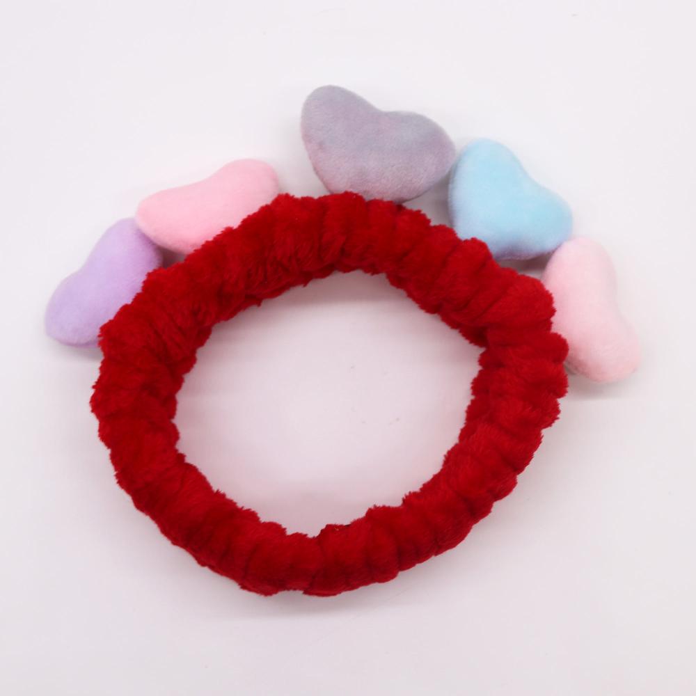 5x Cute Makeup Headbands - Love & Hearts (assorted)