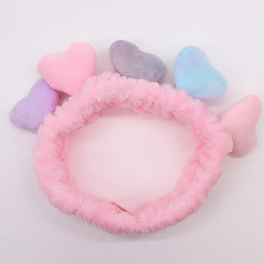 5x Cute Makeup Headbands - Love & Hearts (assorted)