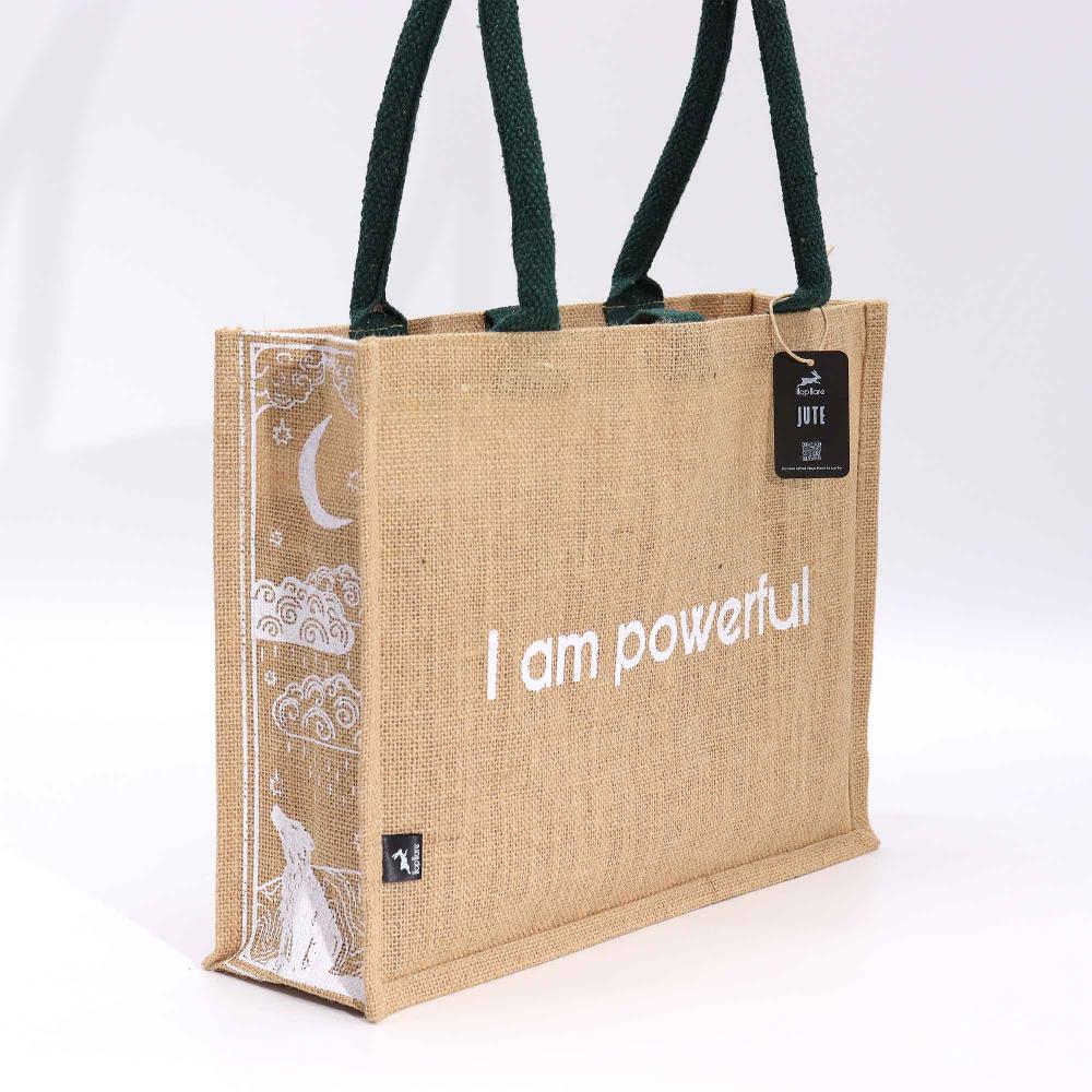 5x Hop Hare Jute Big Bag - I am Powerful