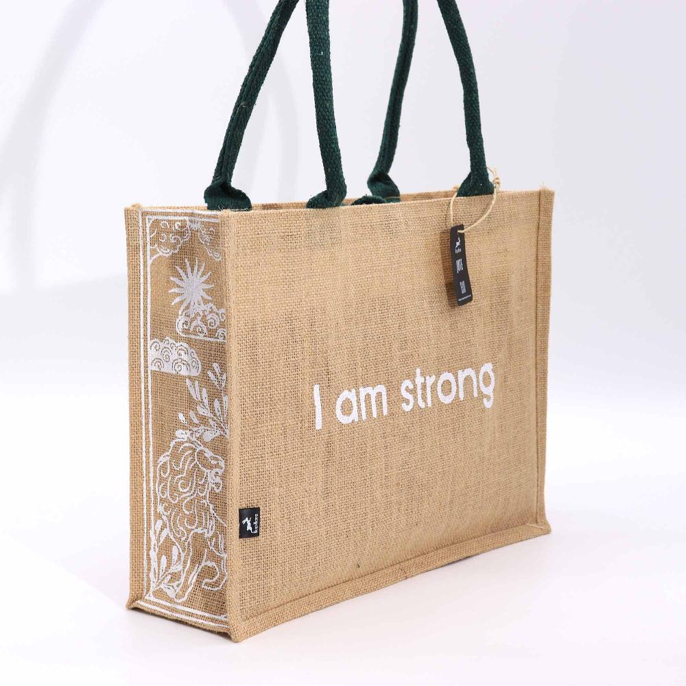 5x Hop Hare Jute Big Bag - I am Strong
