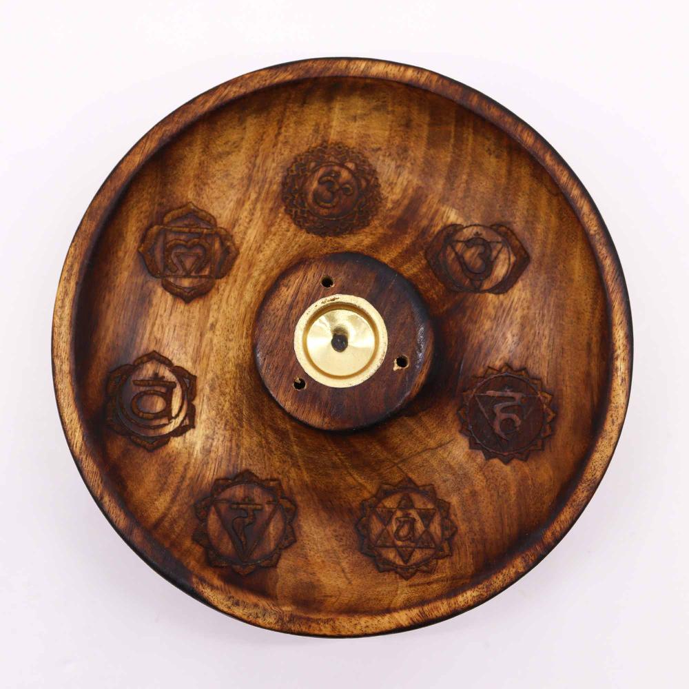 5x Incense Stick & Cone Burner Disc - 7 Chakra