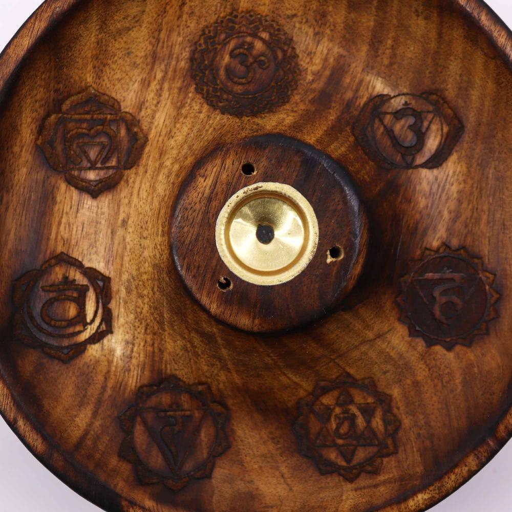 5x Incense Stick & Cone Burner Disc - 7 Chakra