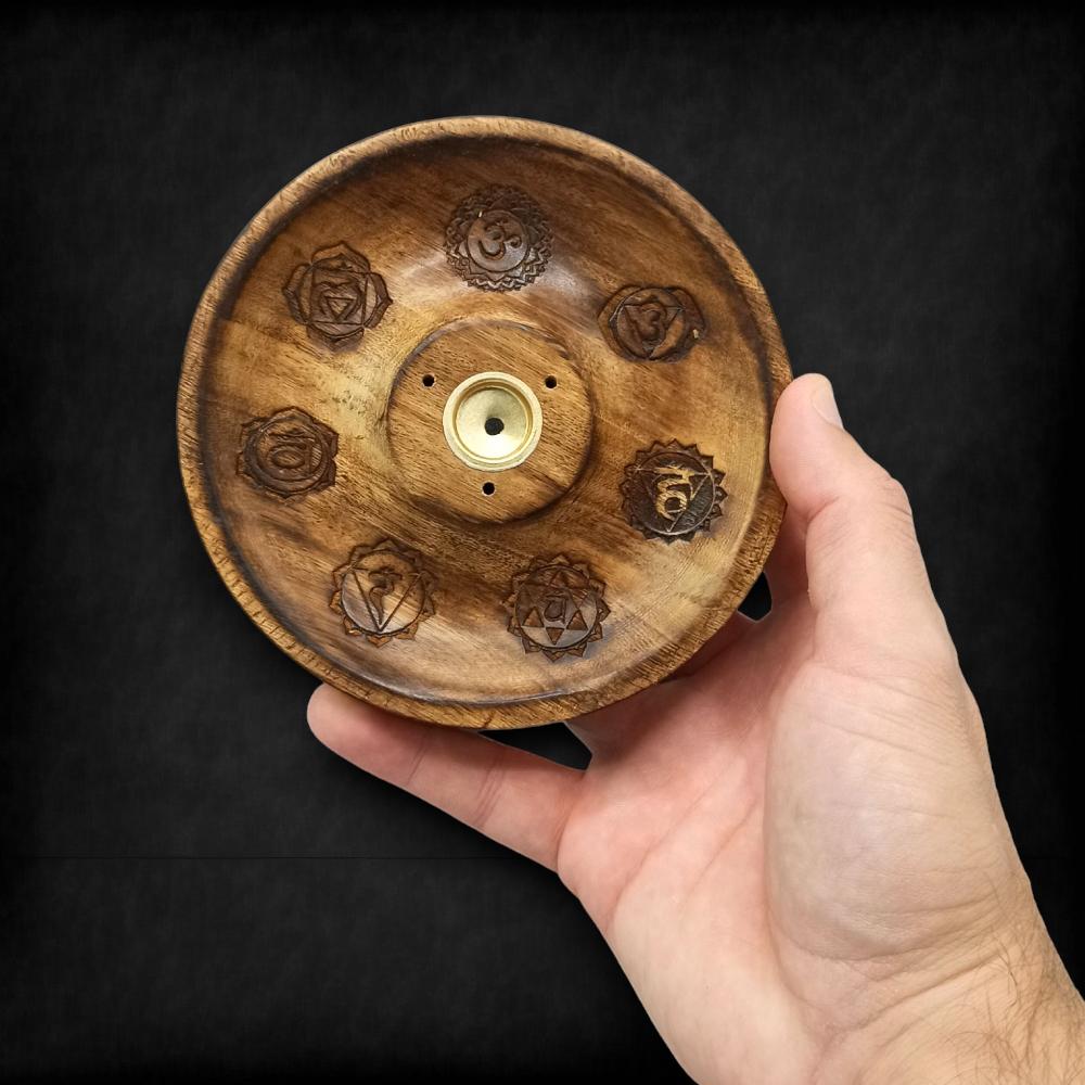 5x Incense Stick & Cone Burner Disc - 7 Chakra