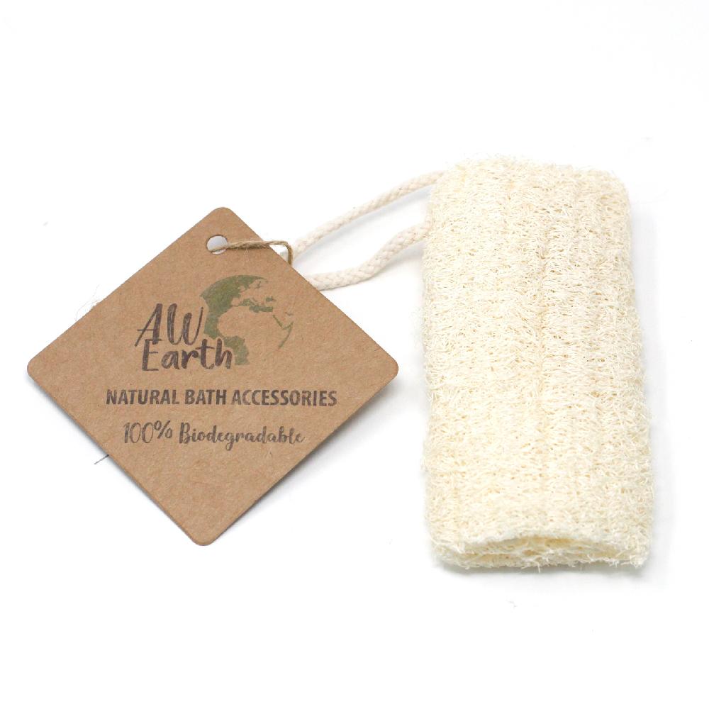5x Natural Loofah Scrub on Rope - 5" - 12.7 cm