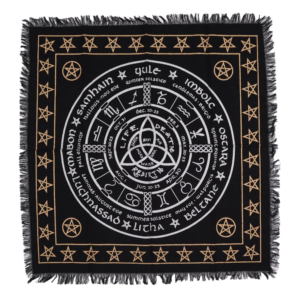 6x Esoteric Fringed Altar Cloth - Life Death Rebirth