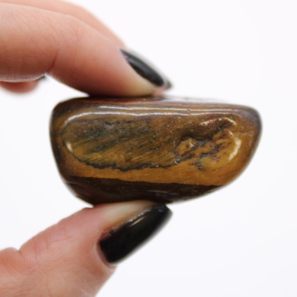 6x Large African Tumble Stone - Tigers Eye - Varigated