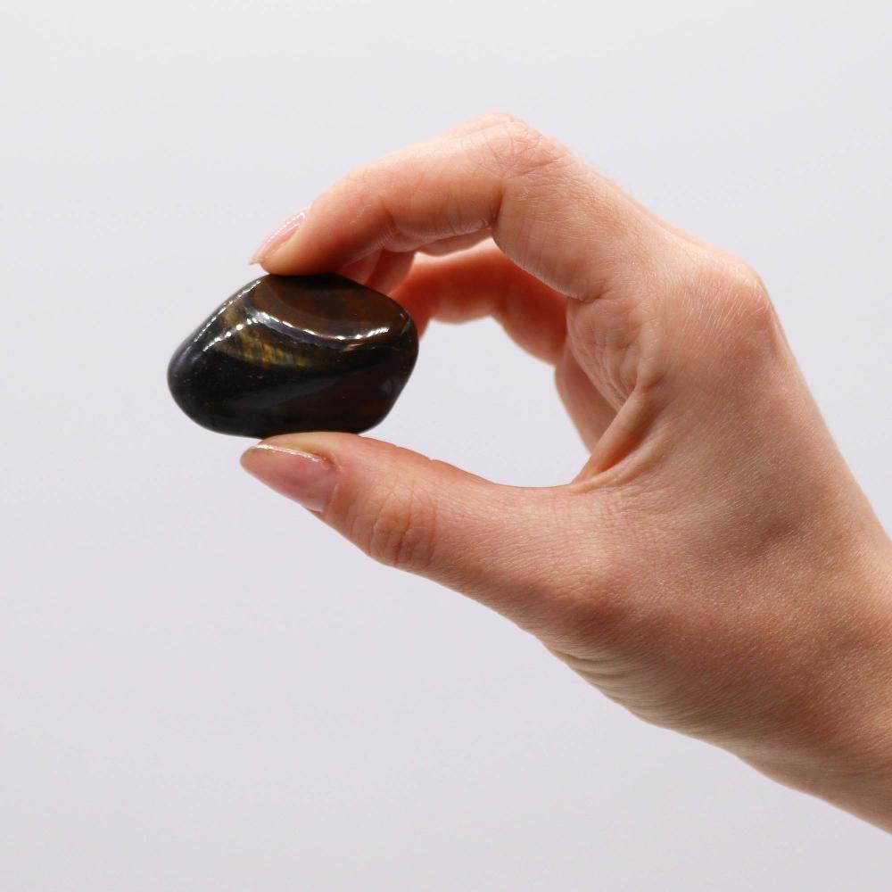 6x Large African Tumble Stones - Tigers Eye - Blue