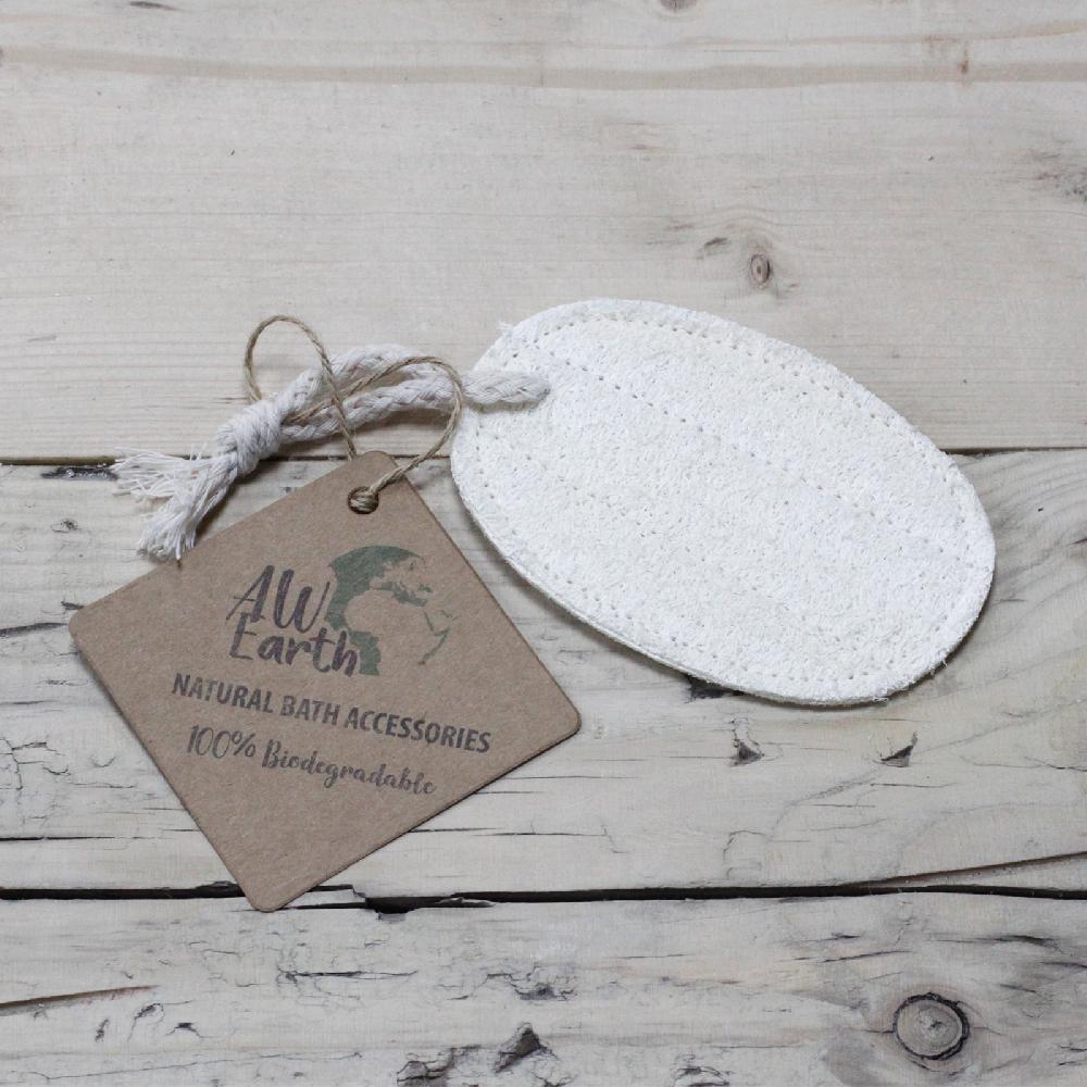 6x Natural Loofah Body Scrubs - Oval Rub