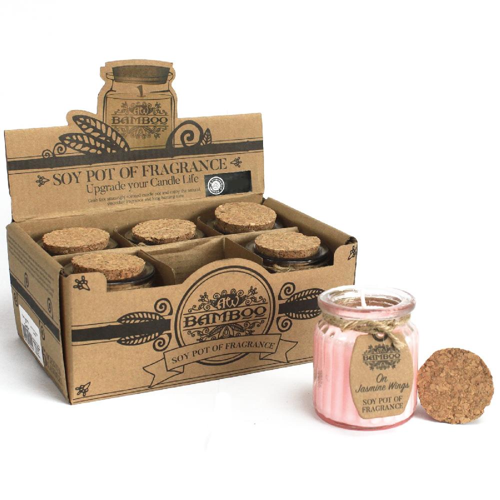 6x On Jasmine Wings Soy Pot Of Fragrance Candles