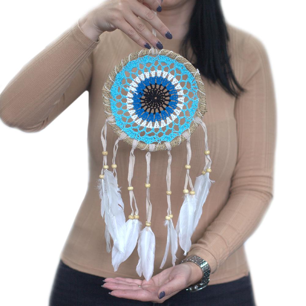 6x Pastel Pink Macramé Dream Catcher 16cm (asst Colours)