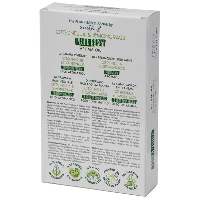 6x Plant Based Aroma Oil - Citronella Lemon Grass