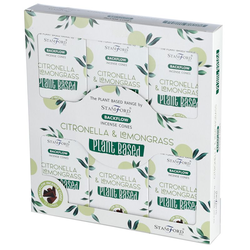 6x Plant Based Backflow Incense Cones - Citronella & Lemongrass