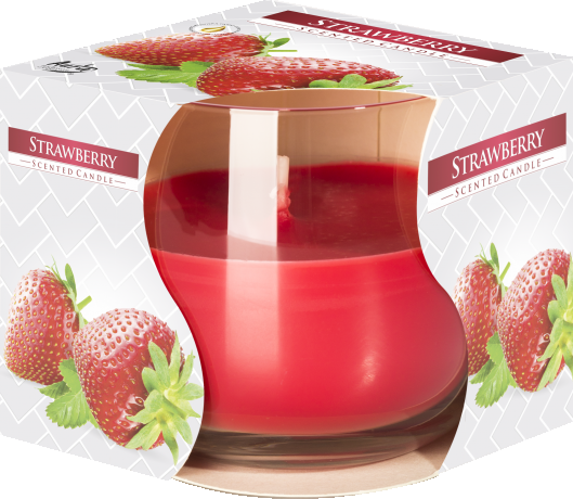 6x Scented Glass Jar Candle - Strawberry