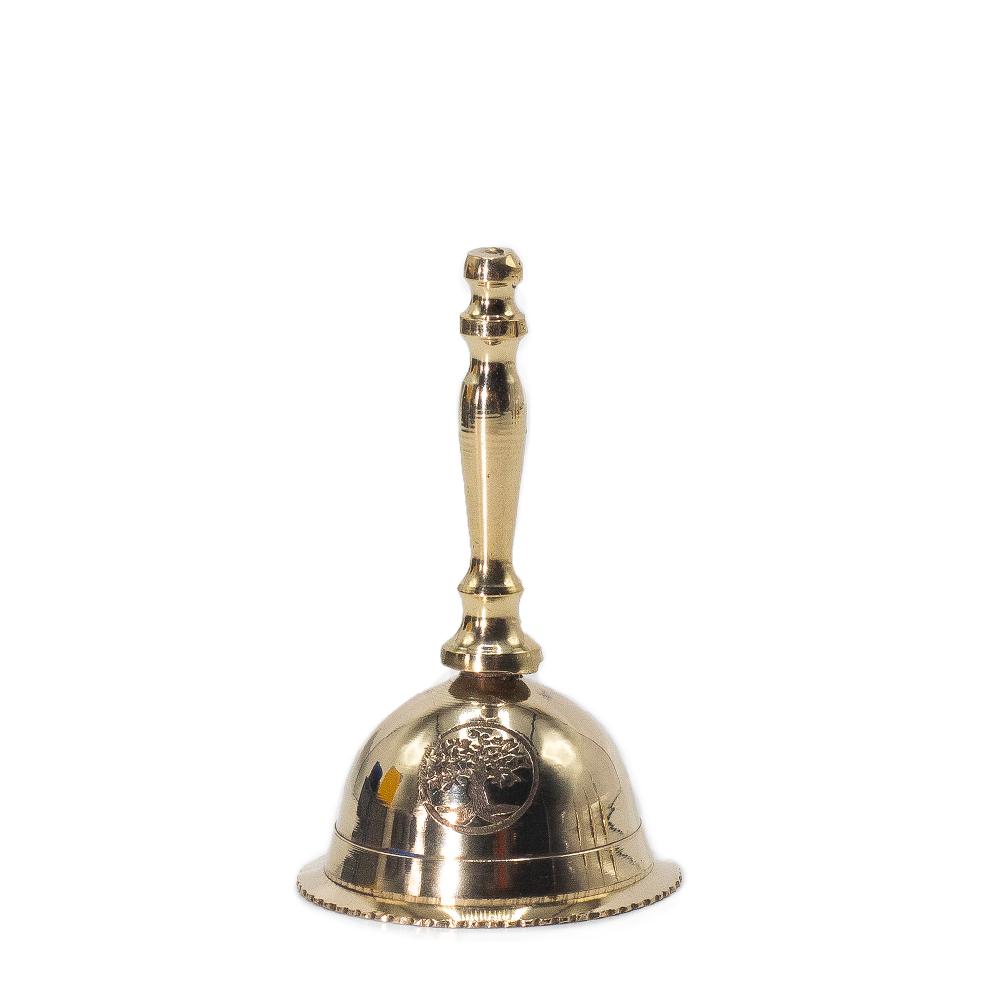 6x Small Altar Brass Bell - Tree of Life