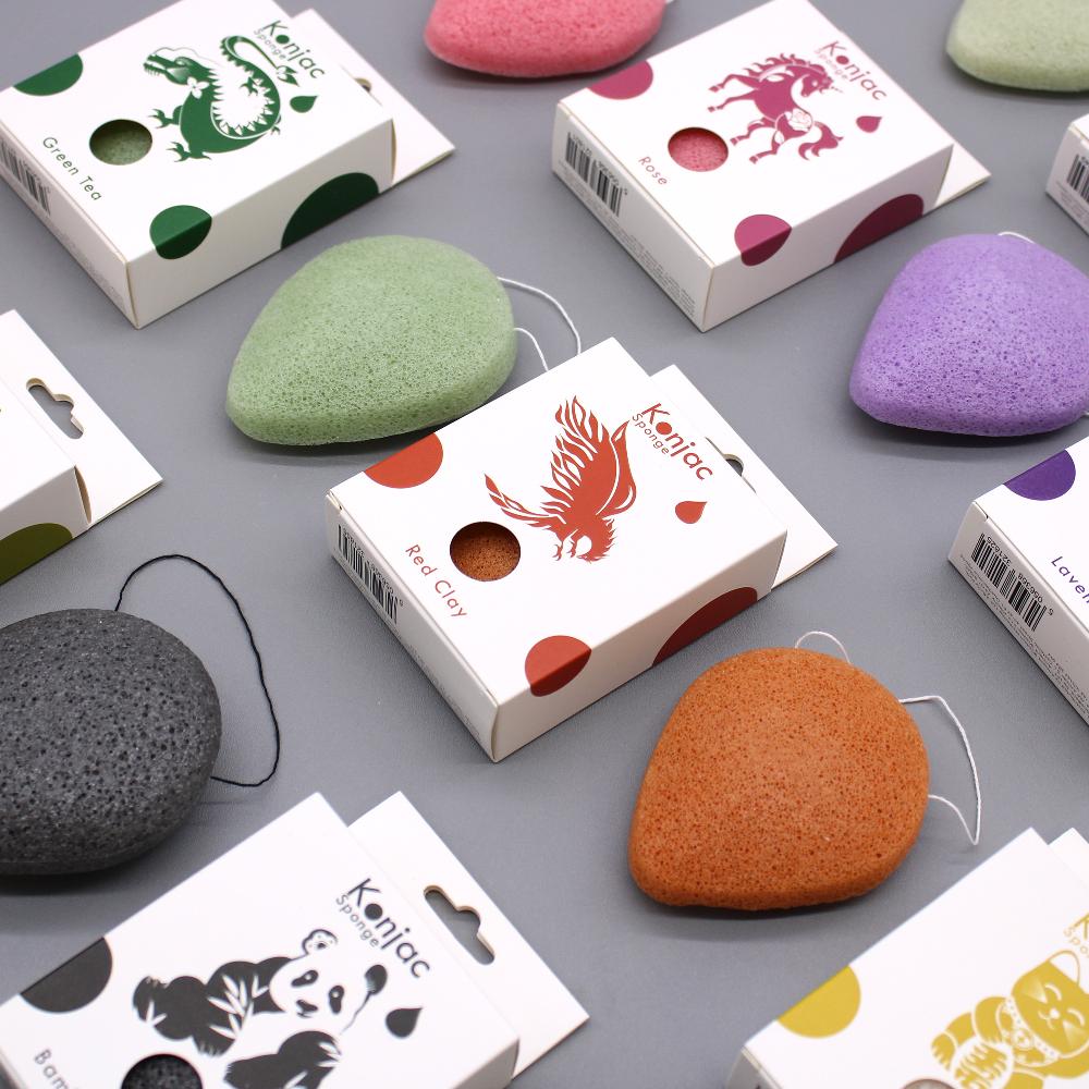 6x Teardrop Konjac Sponge - Natural - Sensitive Skin