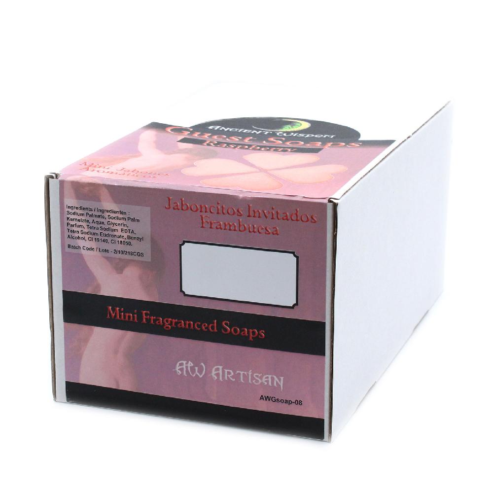 100x Heart Guest Soap - Raspberry
