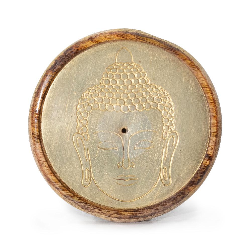 10x Gold on Mango Wood - Buddha Head