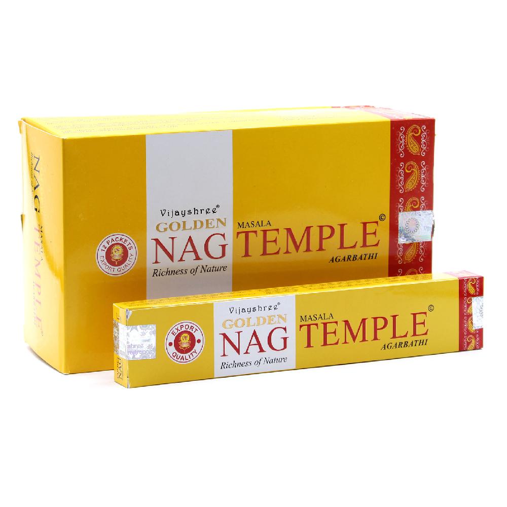 12x 15g Golden Nag - Temple Incense