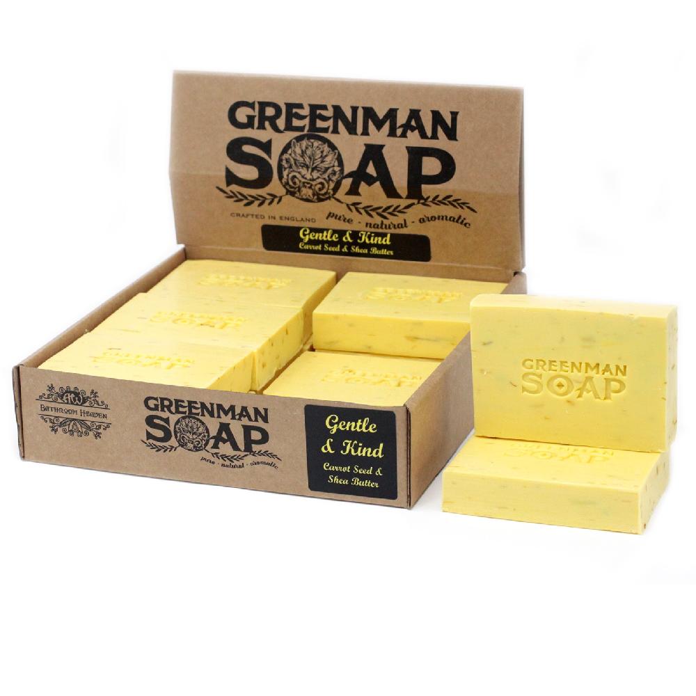 12x Greenman Soap 100g - Gentle & Kind