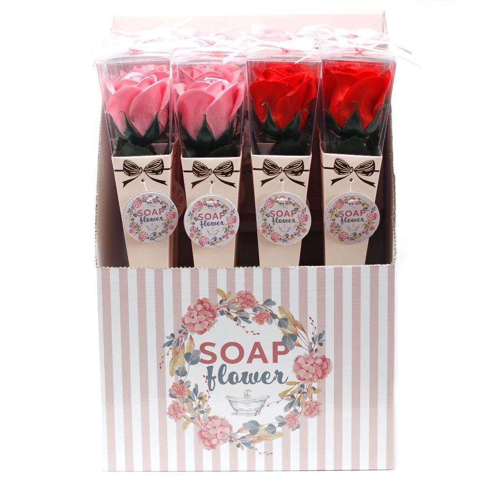 12x Soap Flower - Medium Rose