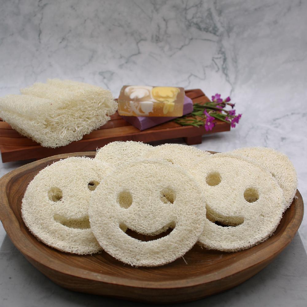 12x Whole Loofah Smiley Face