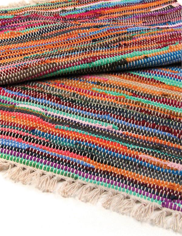 155 x 90cm Luxury Rag Rug - Natural