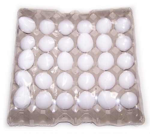 30x Bath Eggs In A Tray - Coconut