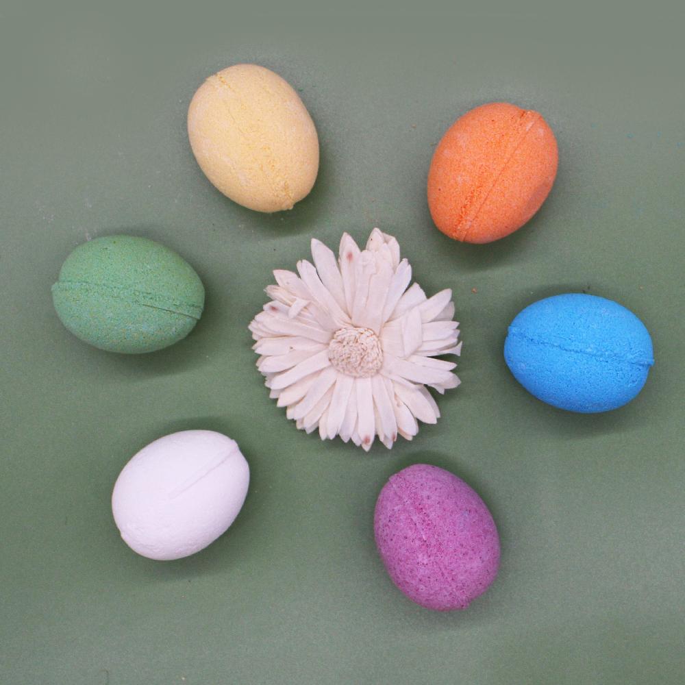 30x Bath Eggs In A Tray - Coconut