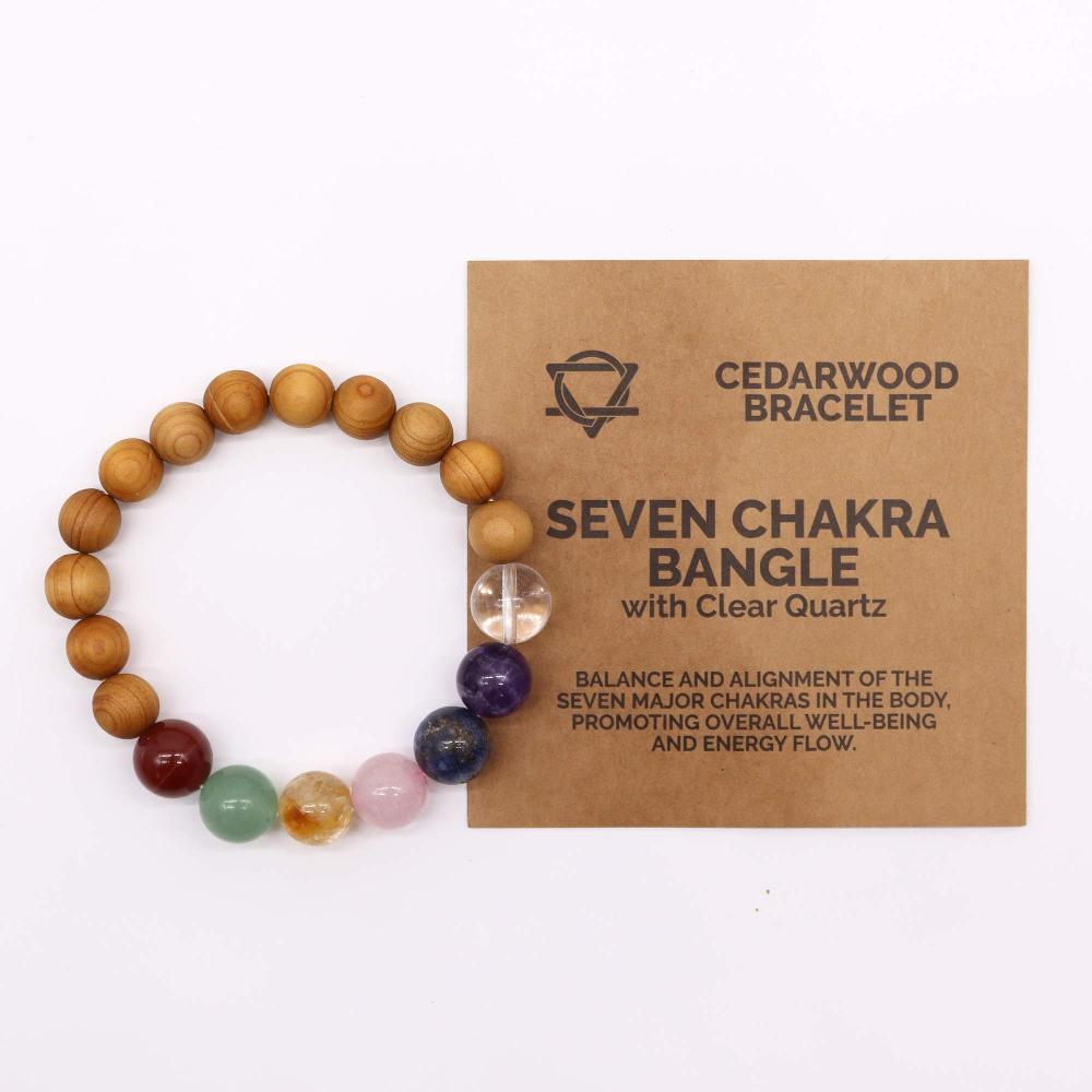 3x Cedarwood & Seven Chakras Bangle