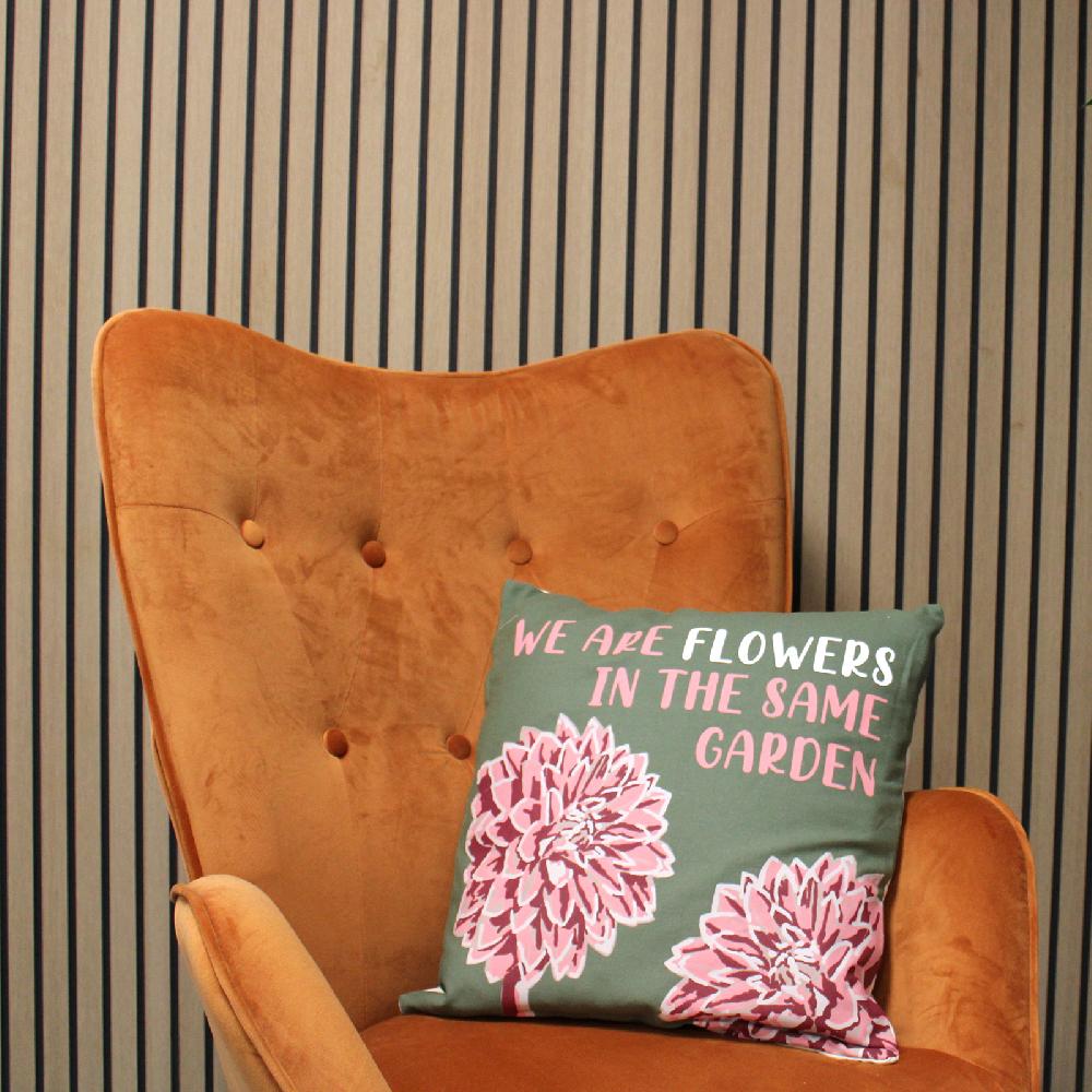 3x Cotton Cushion Cover - Flowers