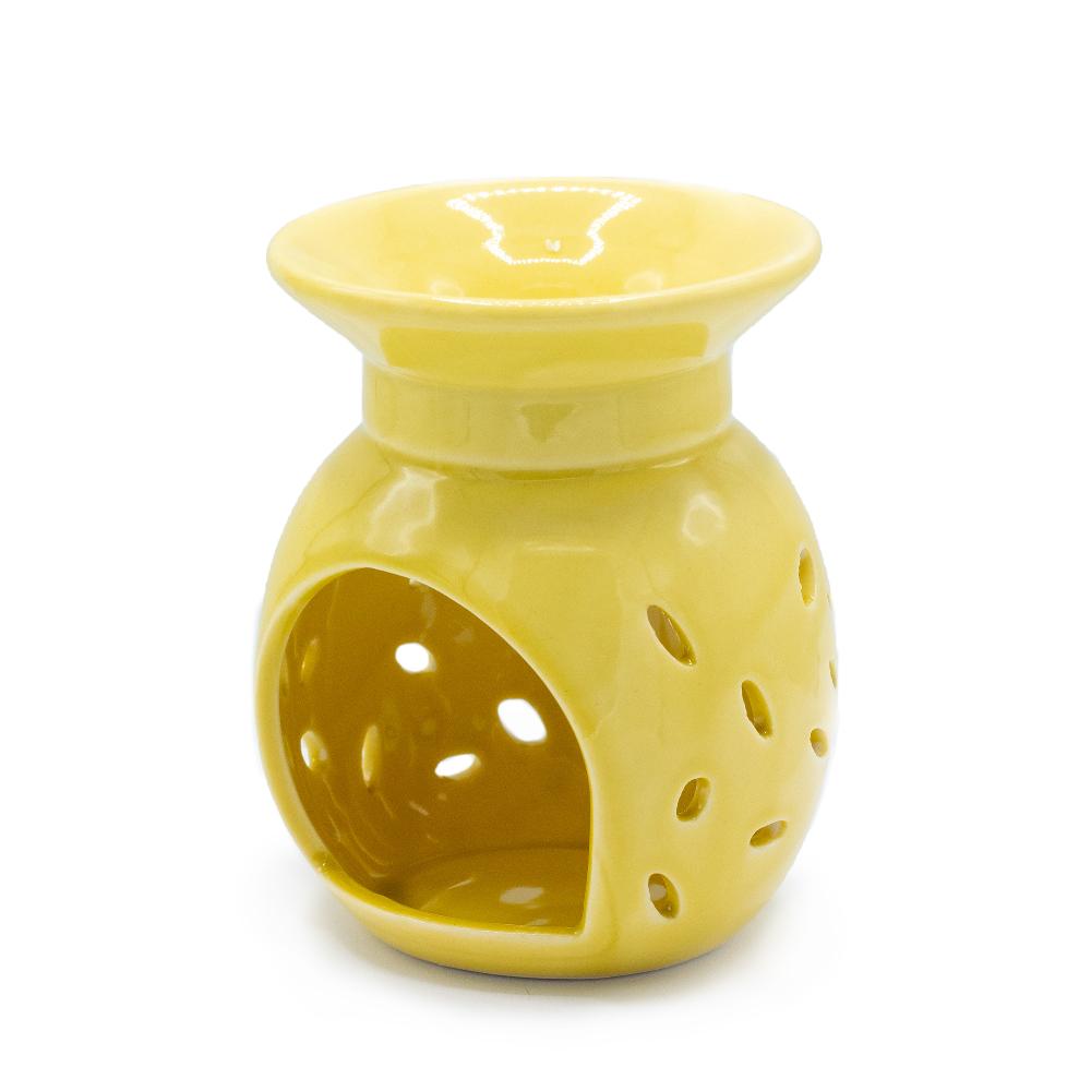 3x Floral Oil Burner - Orange