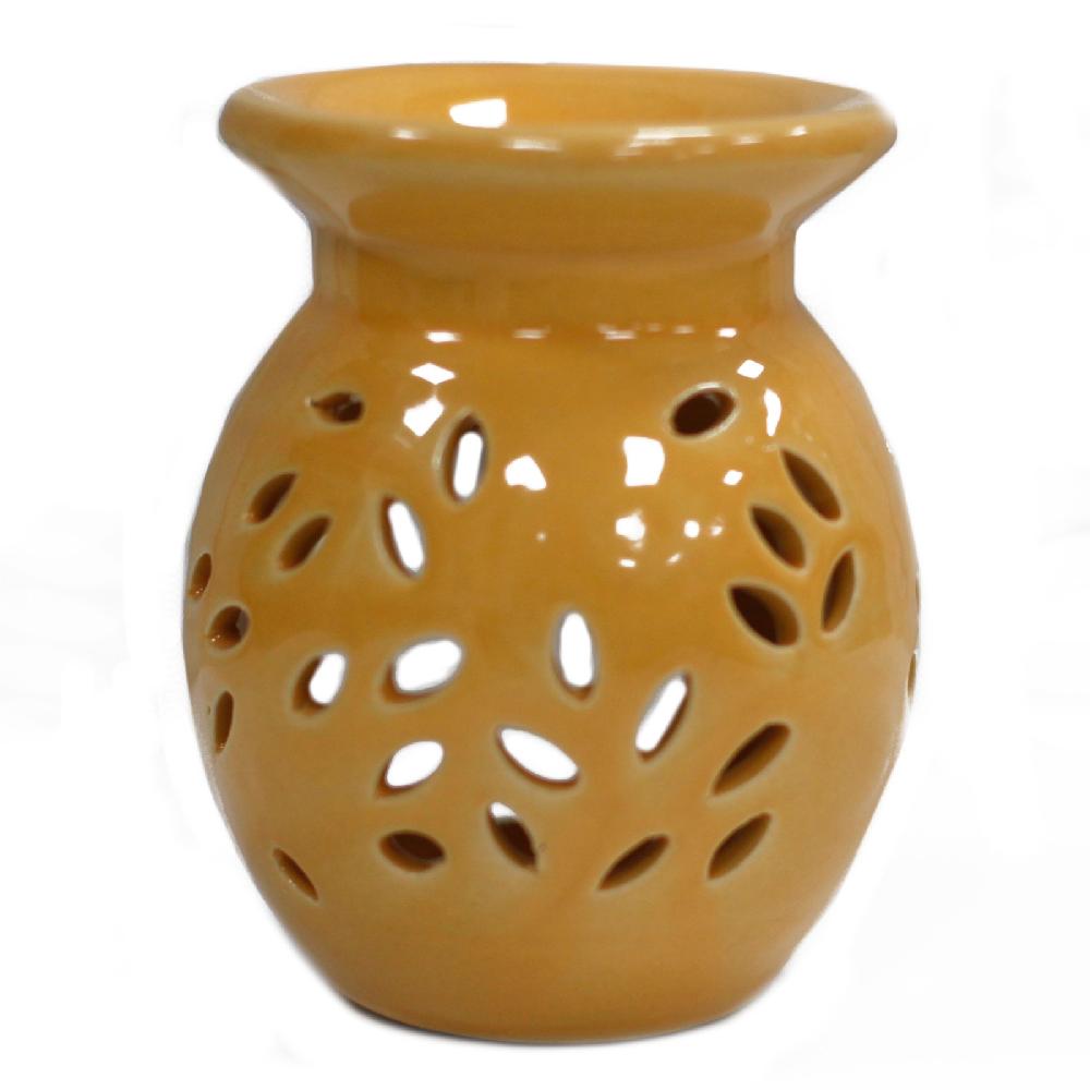 3x Floral Oil Burner - Orange