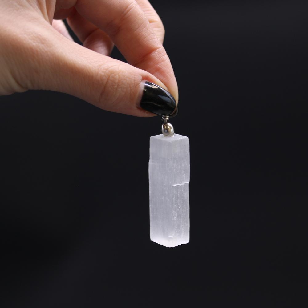 3x Selenite Natural Pendant