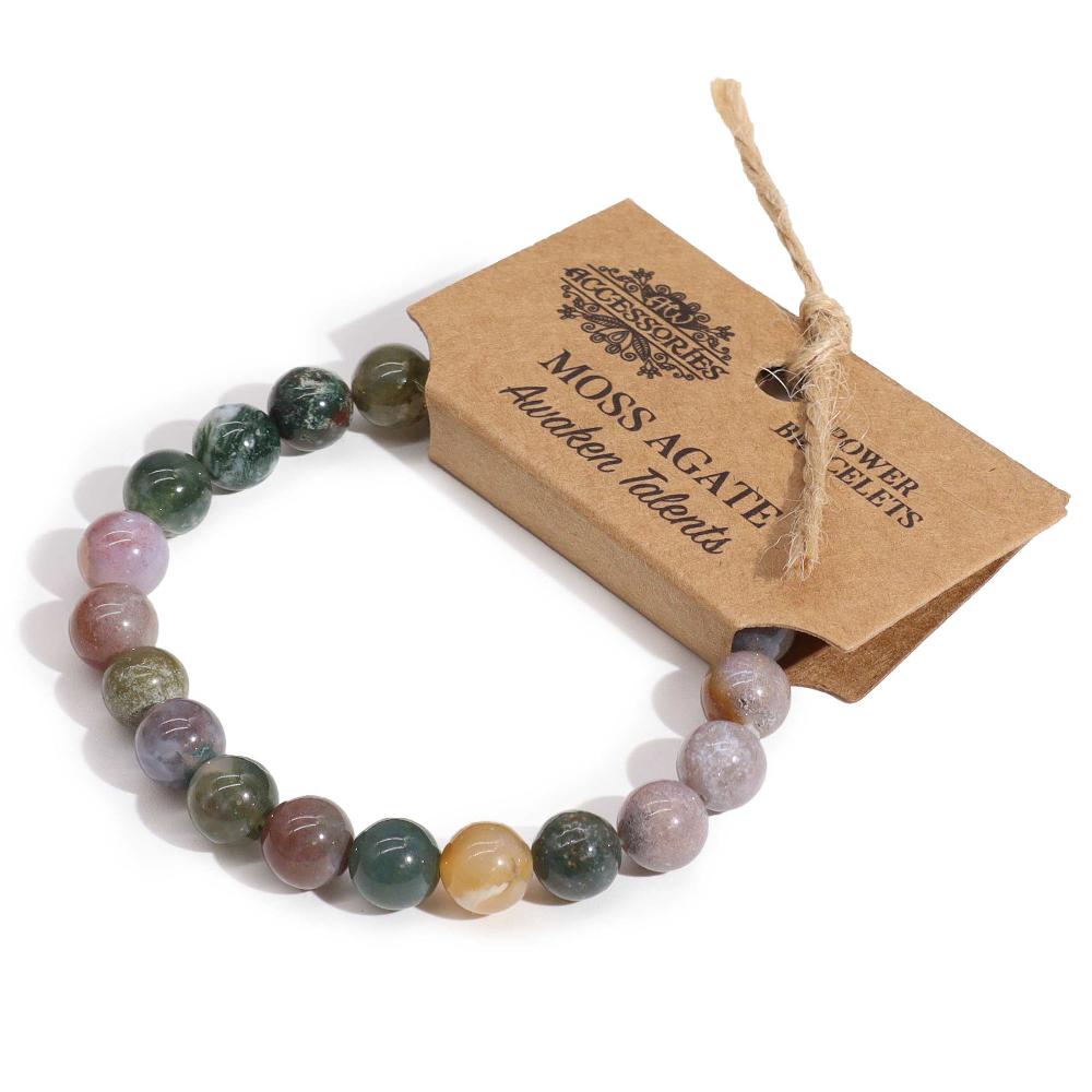 4x Power Bracelet - Moss Agate