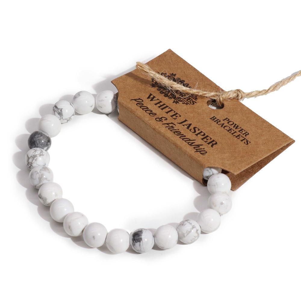 4x Power Bracelet - White Jasper