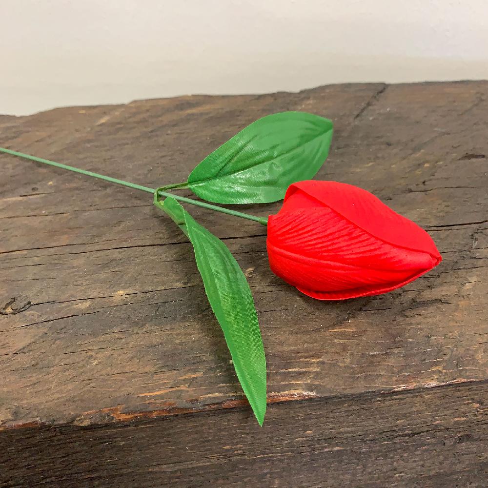 50x Craft Soap Flower - Med Tulip - Red