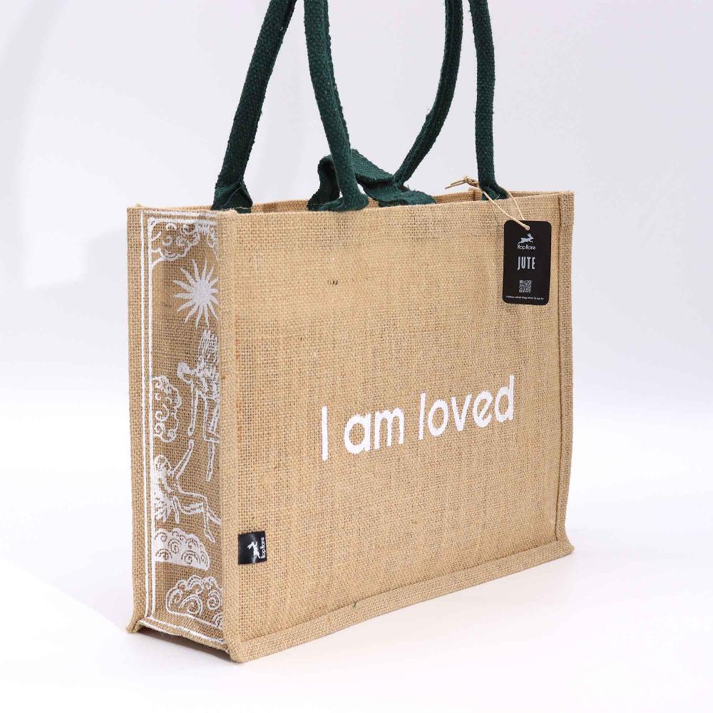 5x Hop Hare Jute Big Bag - I am Loved