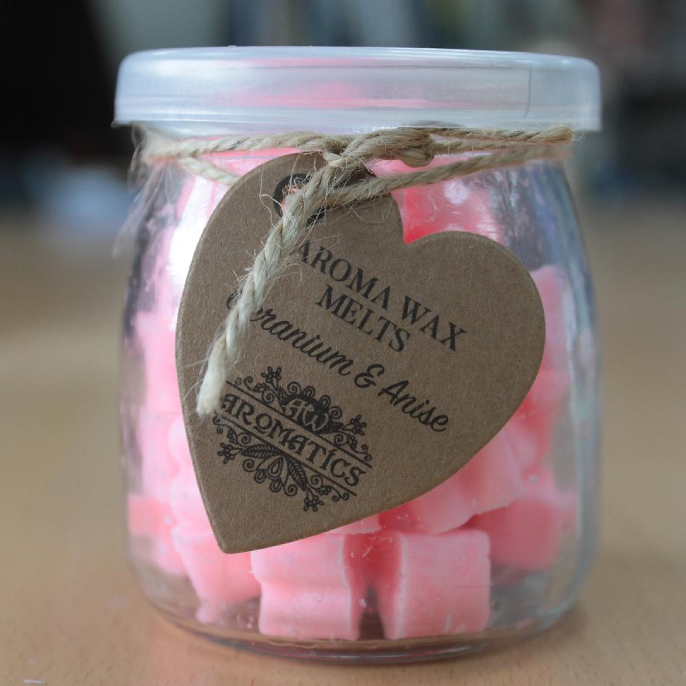 6x Aroma Wax Melts - Geranium & Anise