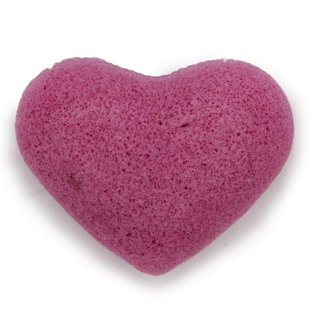 6x Konjac Heart Sponge - Lavender