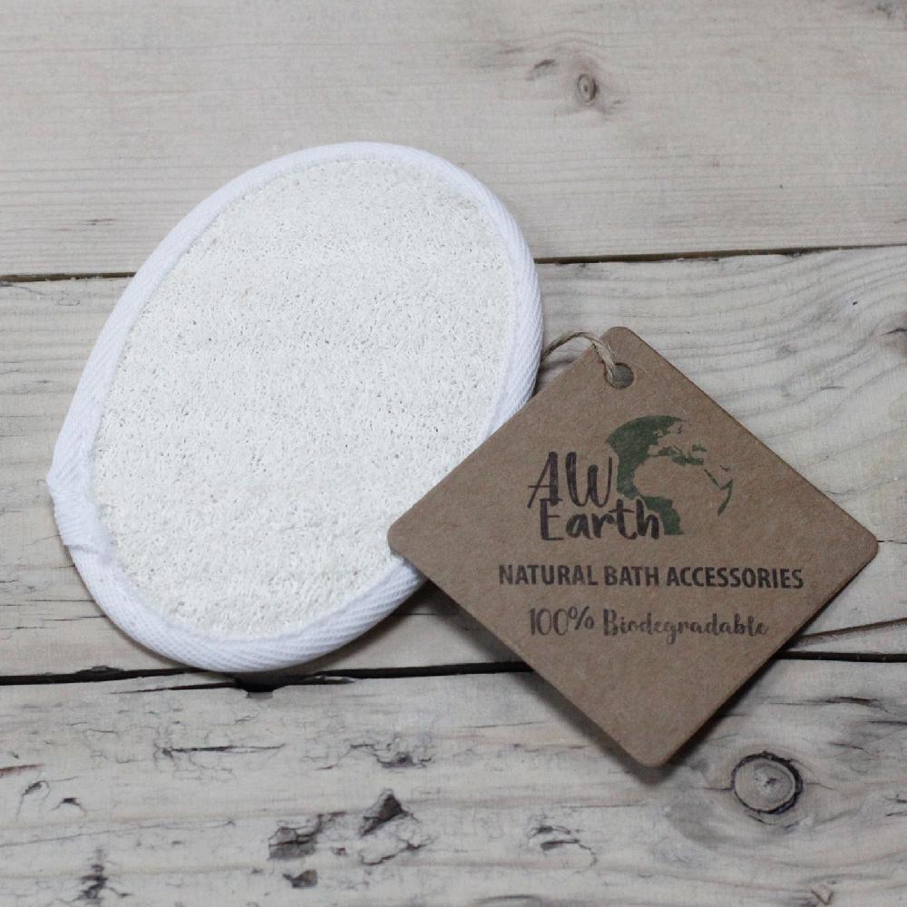 6x Natural Loofah Body Scrubs - Oval