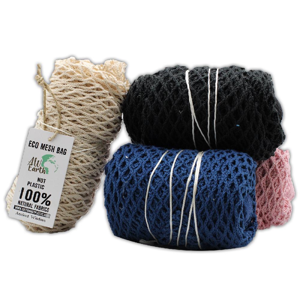 6x Pure Cotton Mesh Bag - Natural