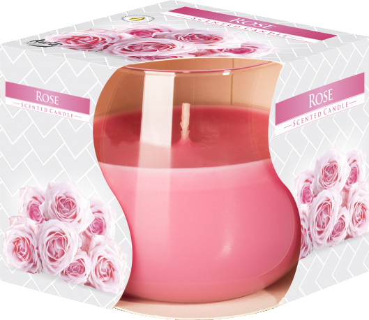 6x Scented Glass Jar Candle - Rose