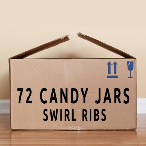 72x Candy Jars - Swirl Ribs - CARTON