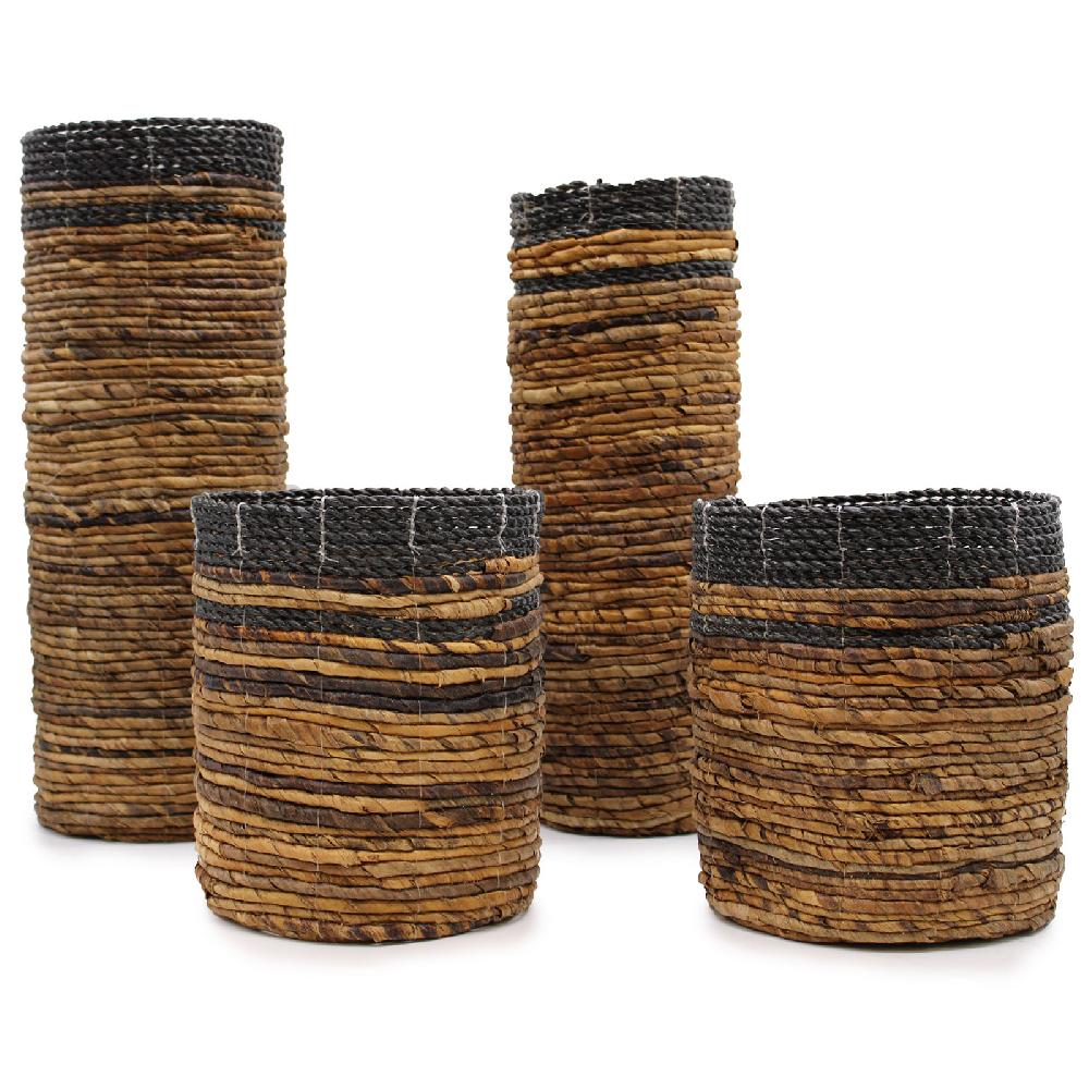 Banana Leaf Set - 2 Vase & 2 Bins