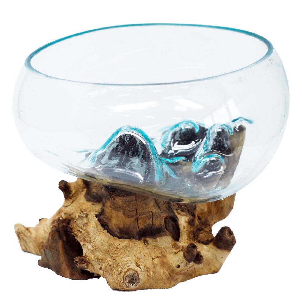 Molten Glass On Wood - Open Lrg Bowl