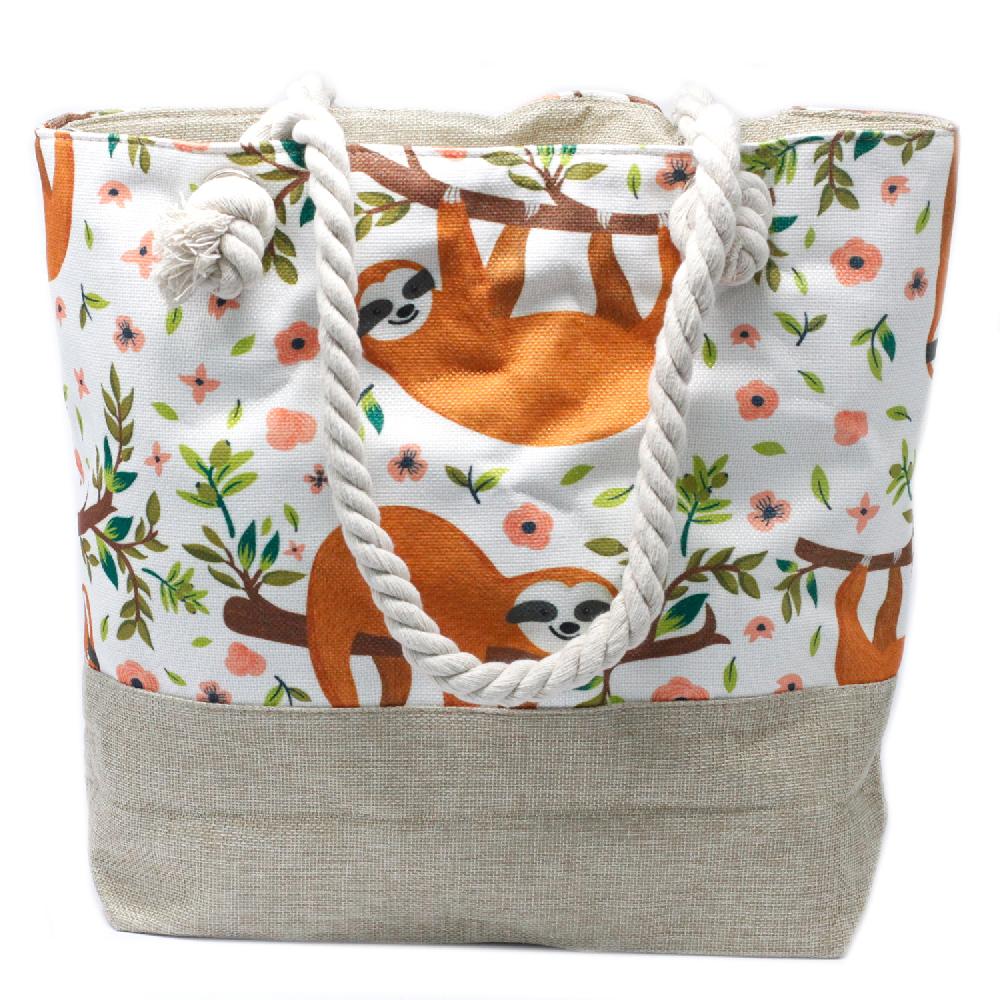 Rope Handle Bag - Sloths