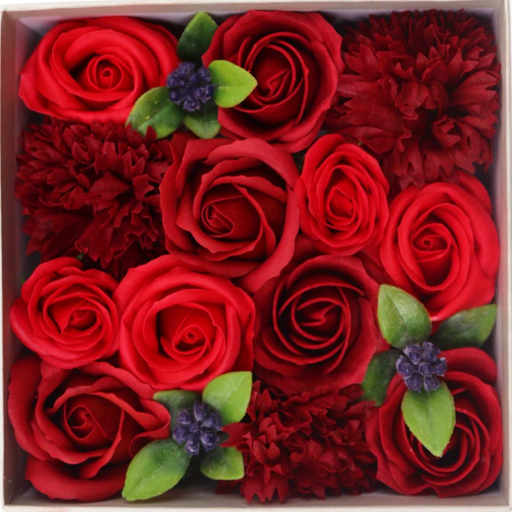 Square Box - Classic Red Roses
