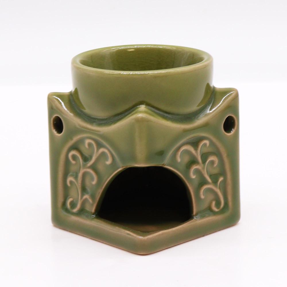 Square Buddha Oil Burner - Light Jade